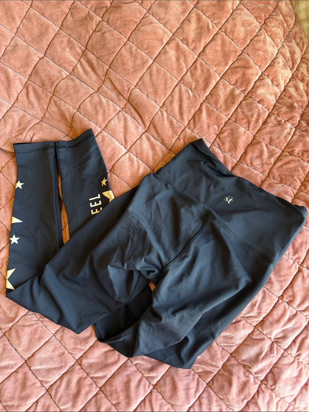 ST Active Black Star-Print Leggings